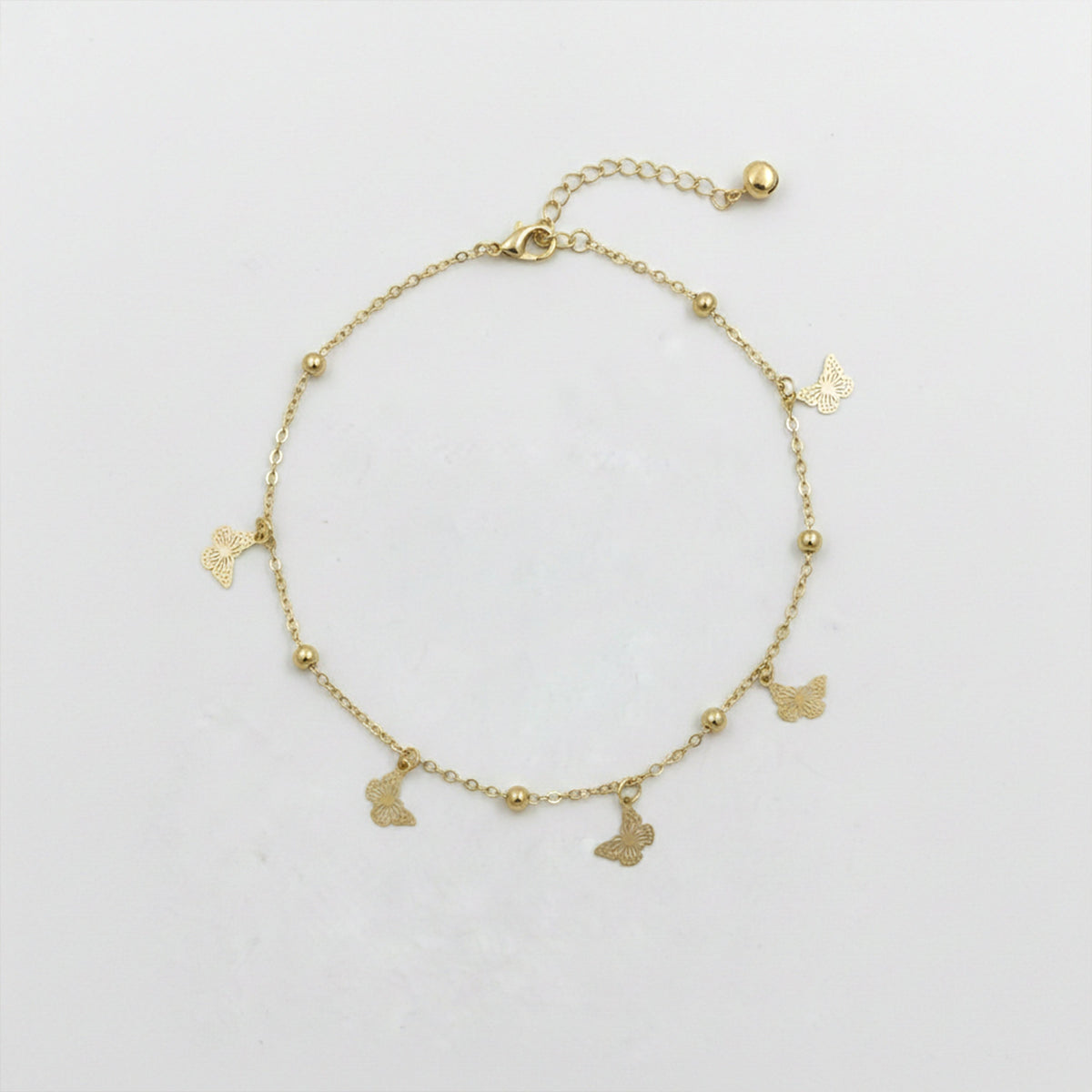 Veloura Butterfly Charm Anklet