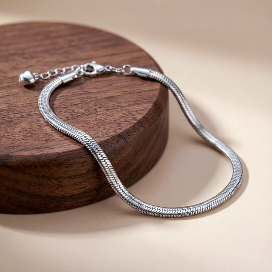 Modern Sleek Snake Chain Anklet