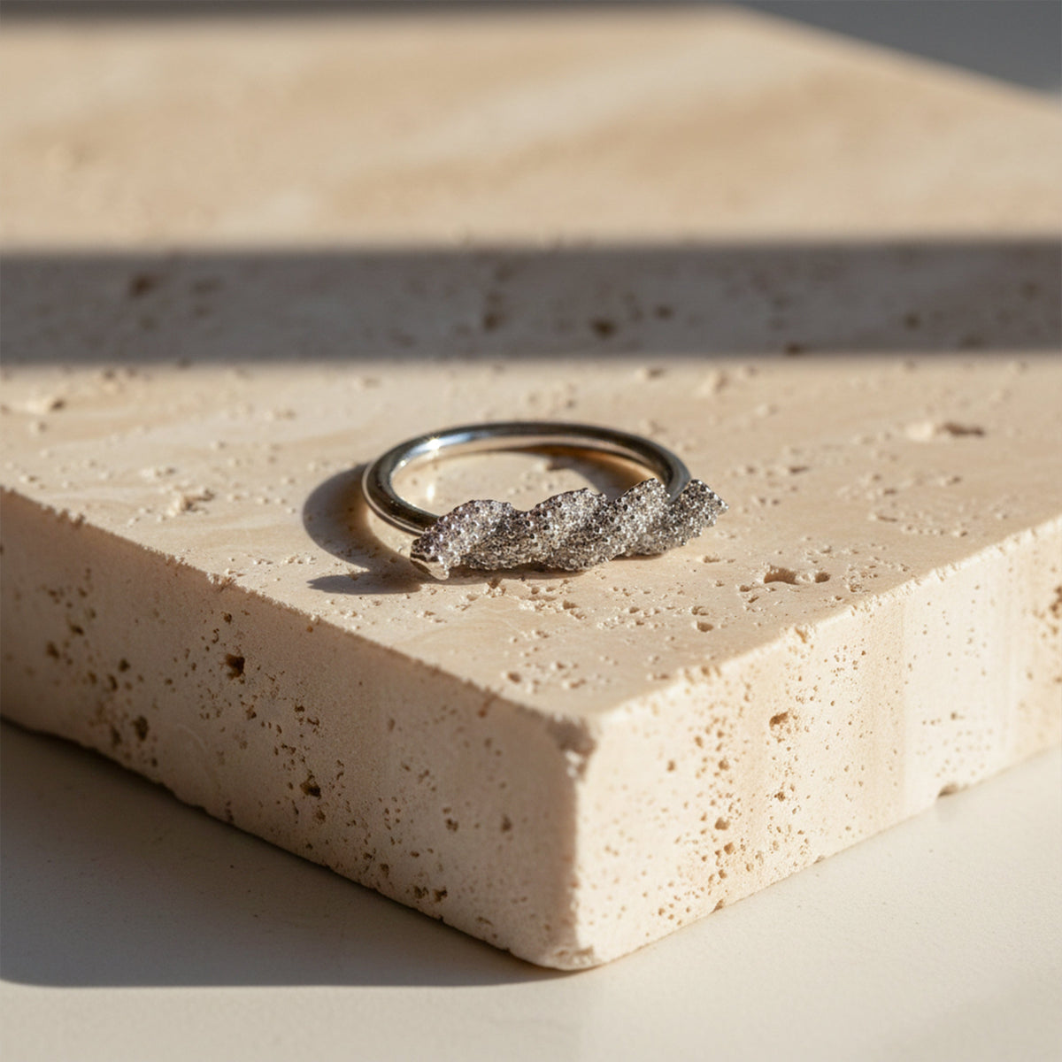 Wave Zircon Ring