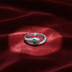 Regal Emerald Eye Serpent Statement Ring