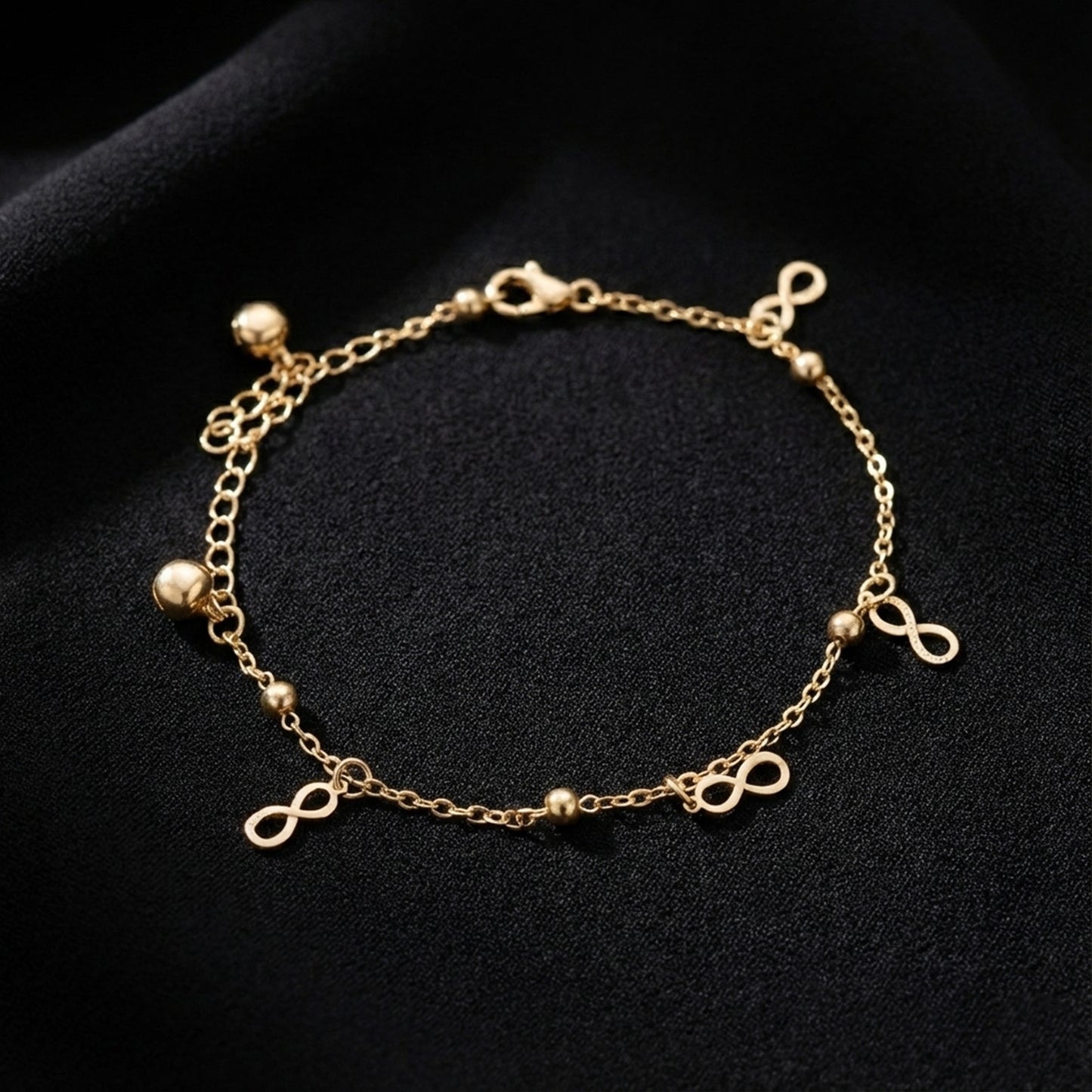 Eternal Infinity Charm Gold Anklet