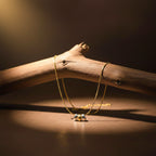 Luxpenny Golden Petal Charm Necklace