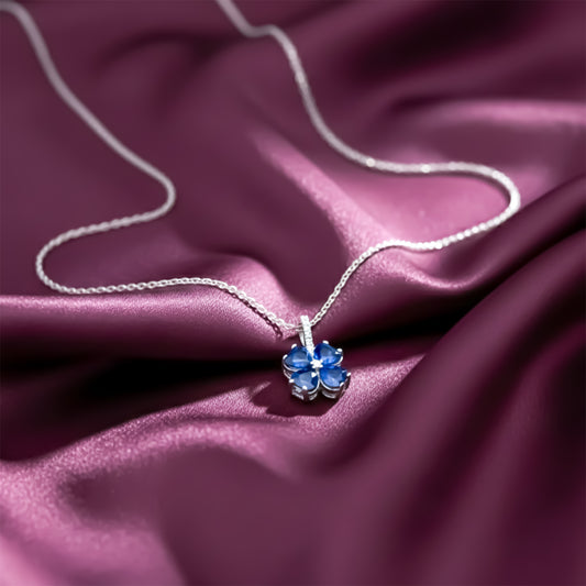 Aurielle Sapphire Bloom Necklace