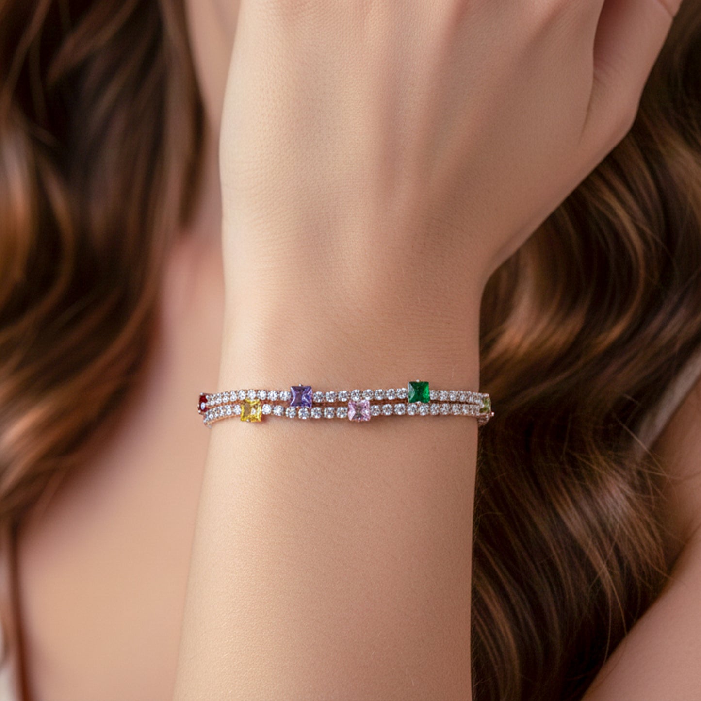 Luxury Rainbow Tennis Bracelet