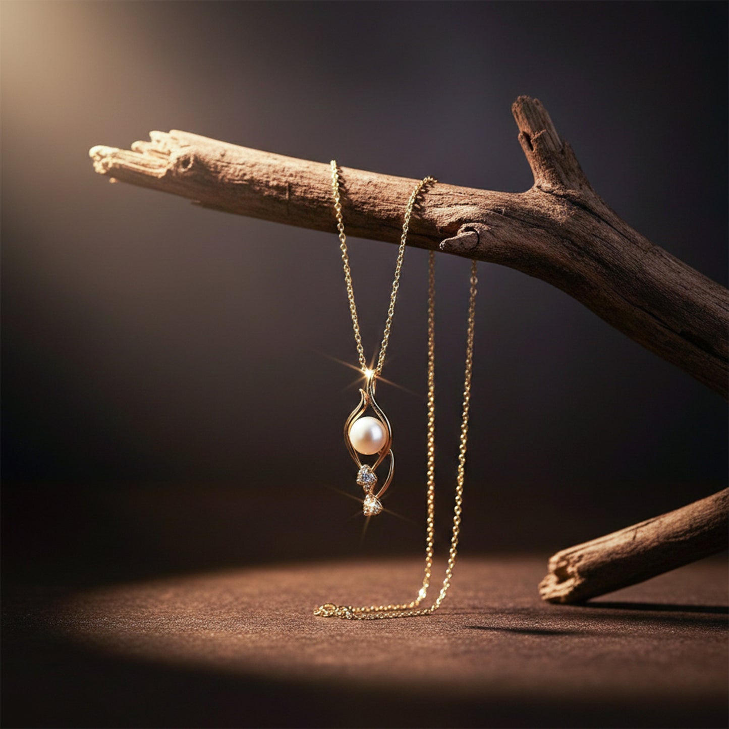 Minimal Gold Pearl Drop Pendant Necklace