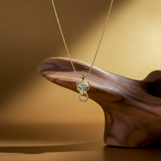 Panther Head Gold Necklace