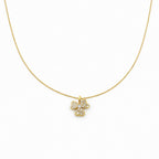 Dainty Gold Flower Pendant Necklace