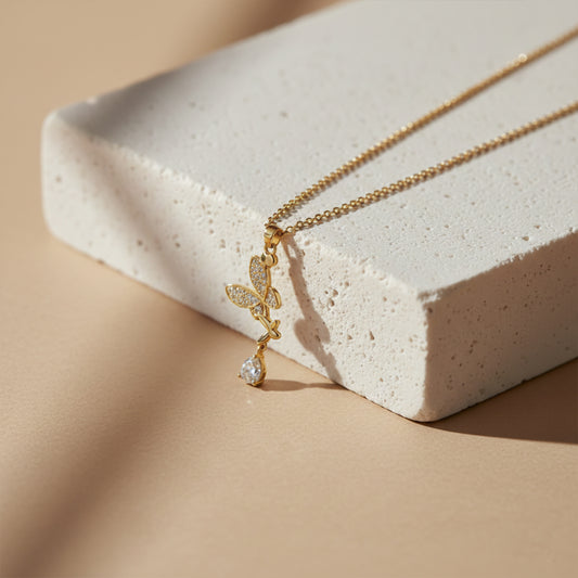Butterfly Grace Drop Necklace