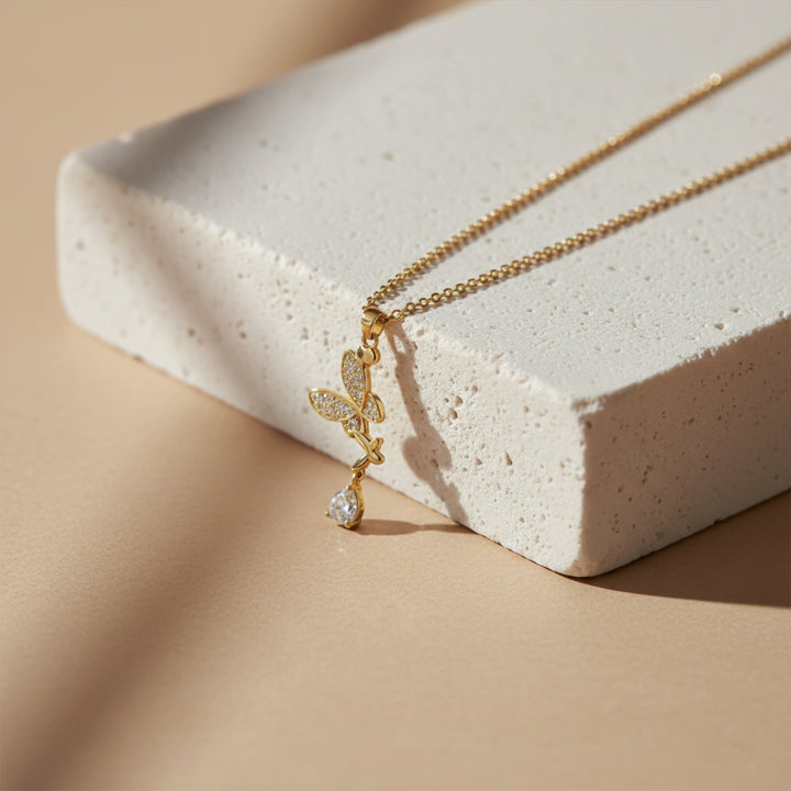 Butterfly Grace Drop Necklace