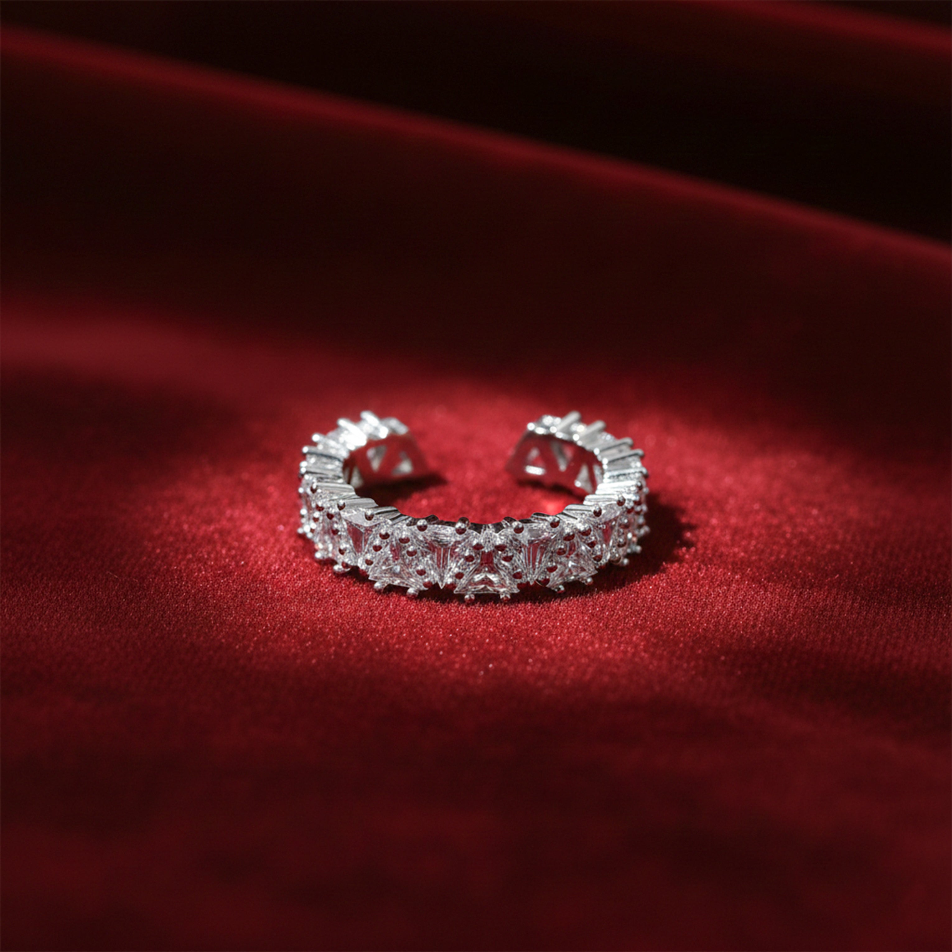 Celestia Spark Zircon Open Ring