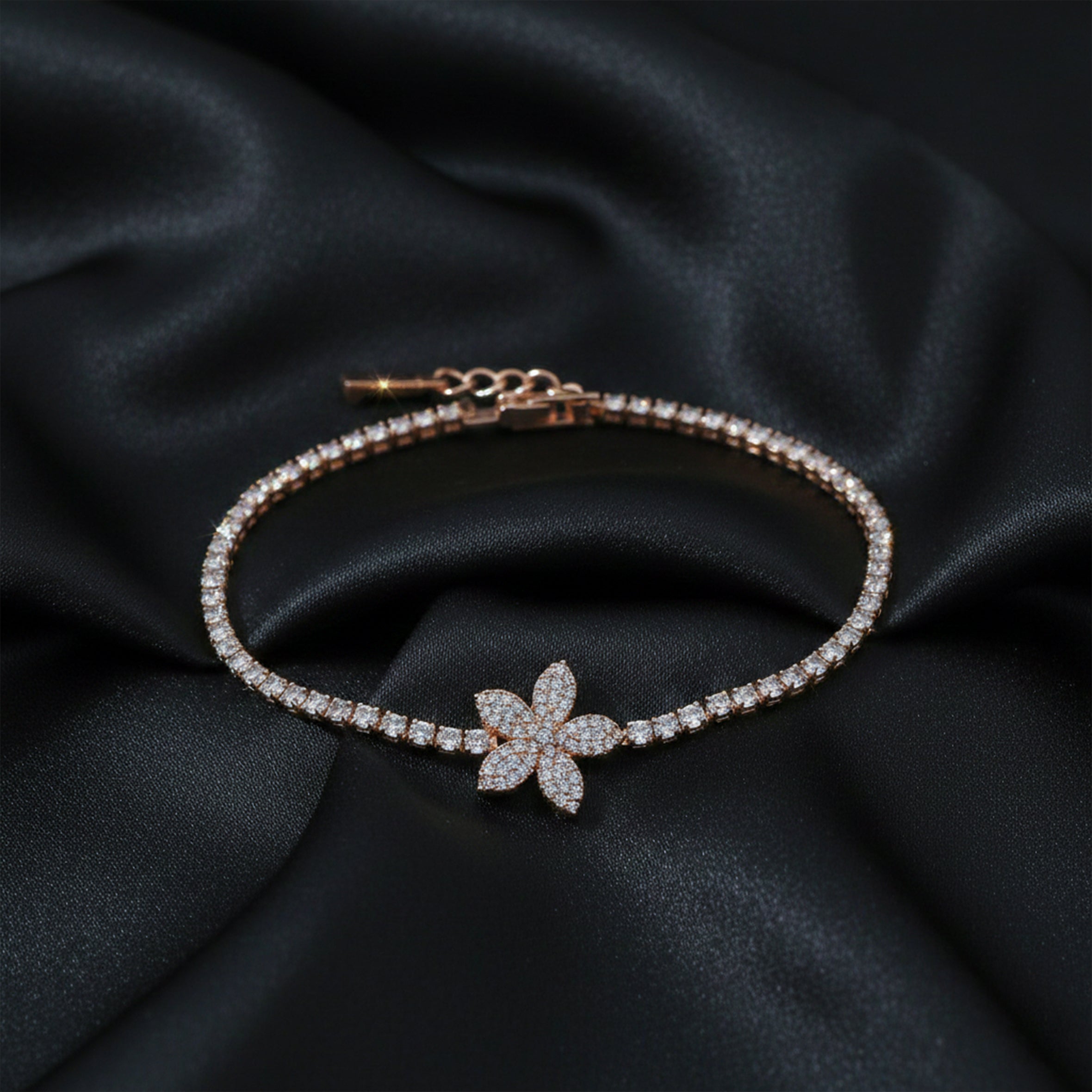Flora Royale Diamond Tennis Bracelet”
