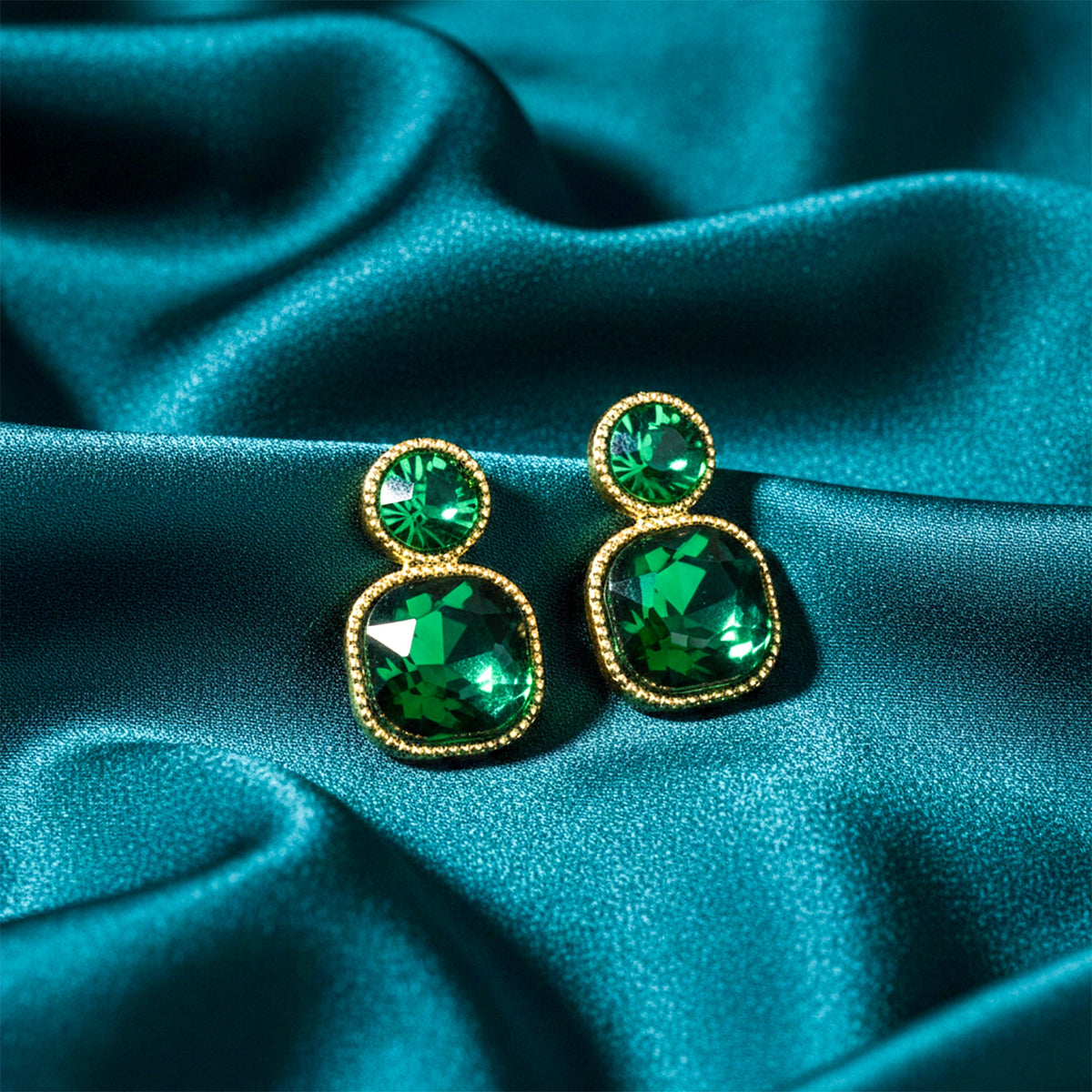Green Gemstone Earrings