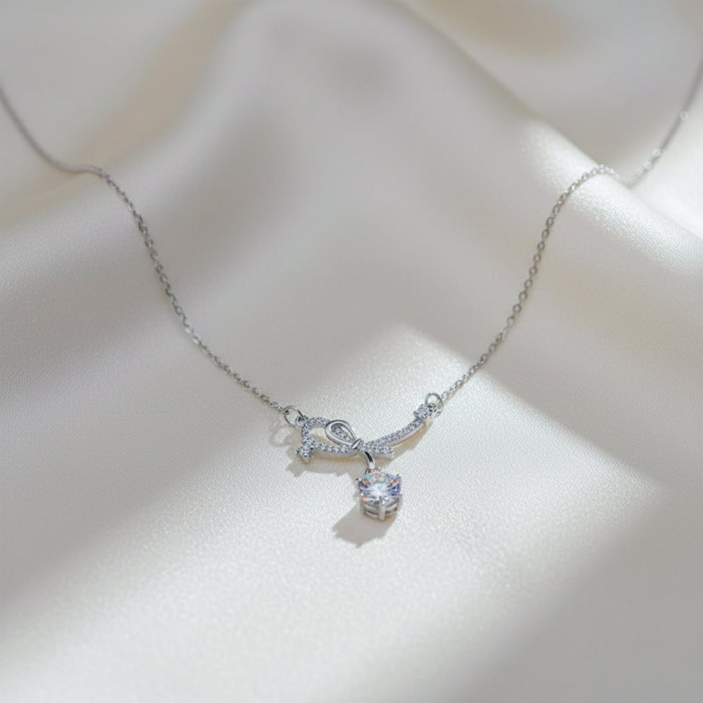 Eterna Infinity Diamond Drop Necklace