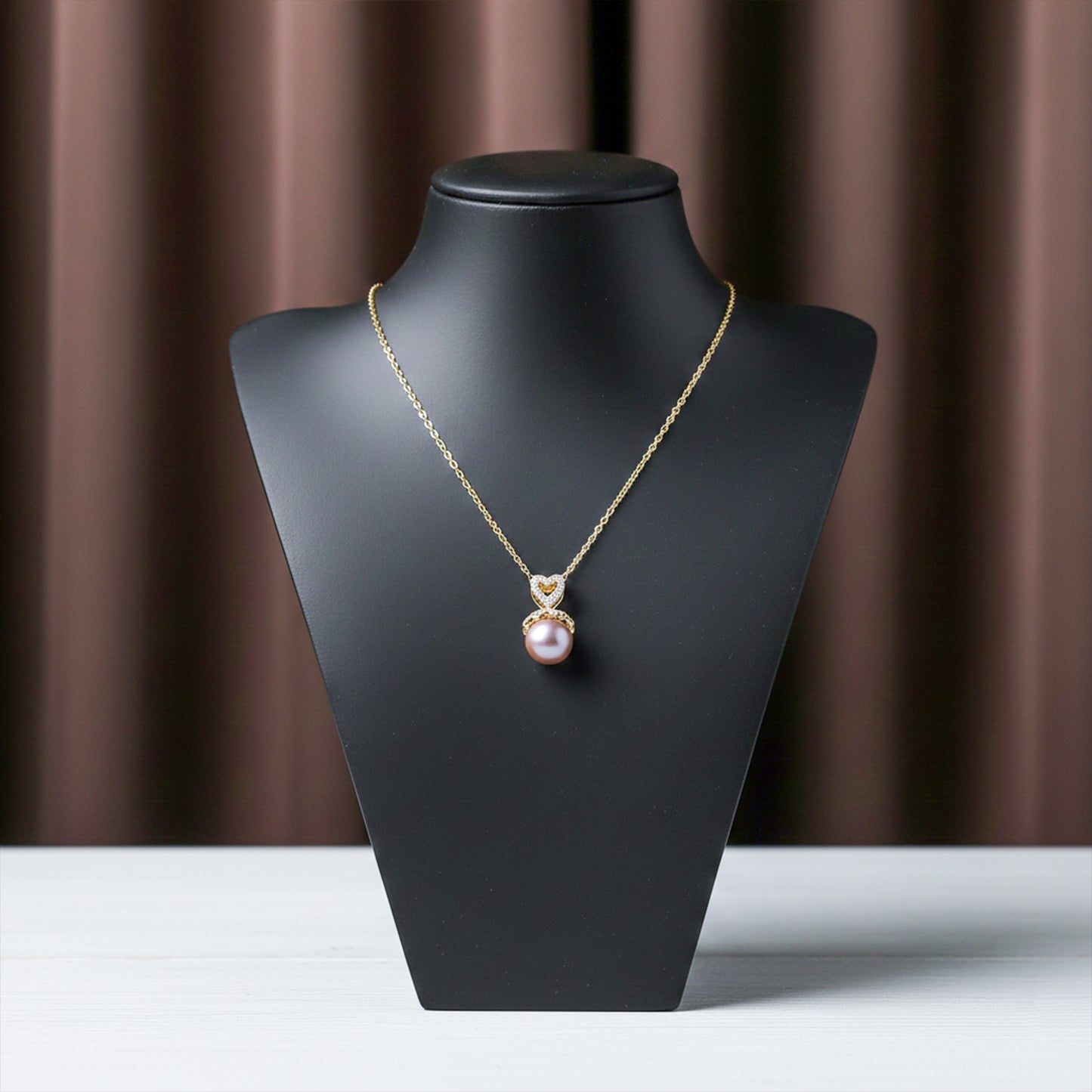 Amore Pearl Heart Necklace