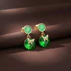 Green Royale Drops Earrings