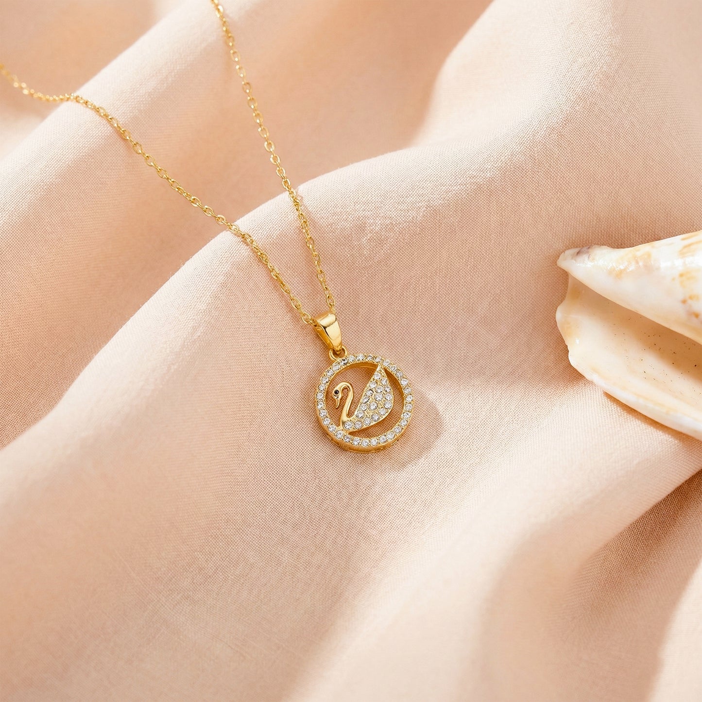 Swan Graceful Pendant Necklace