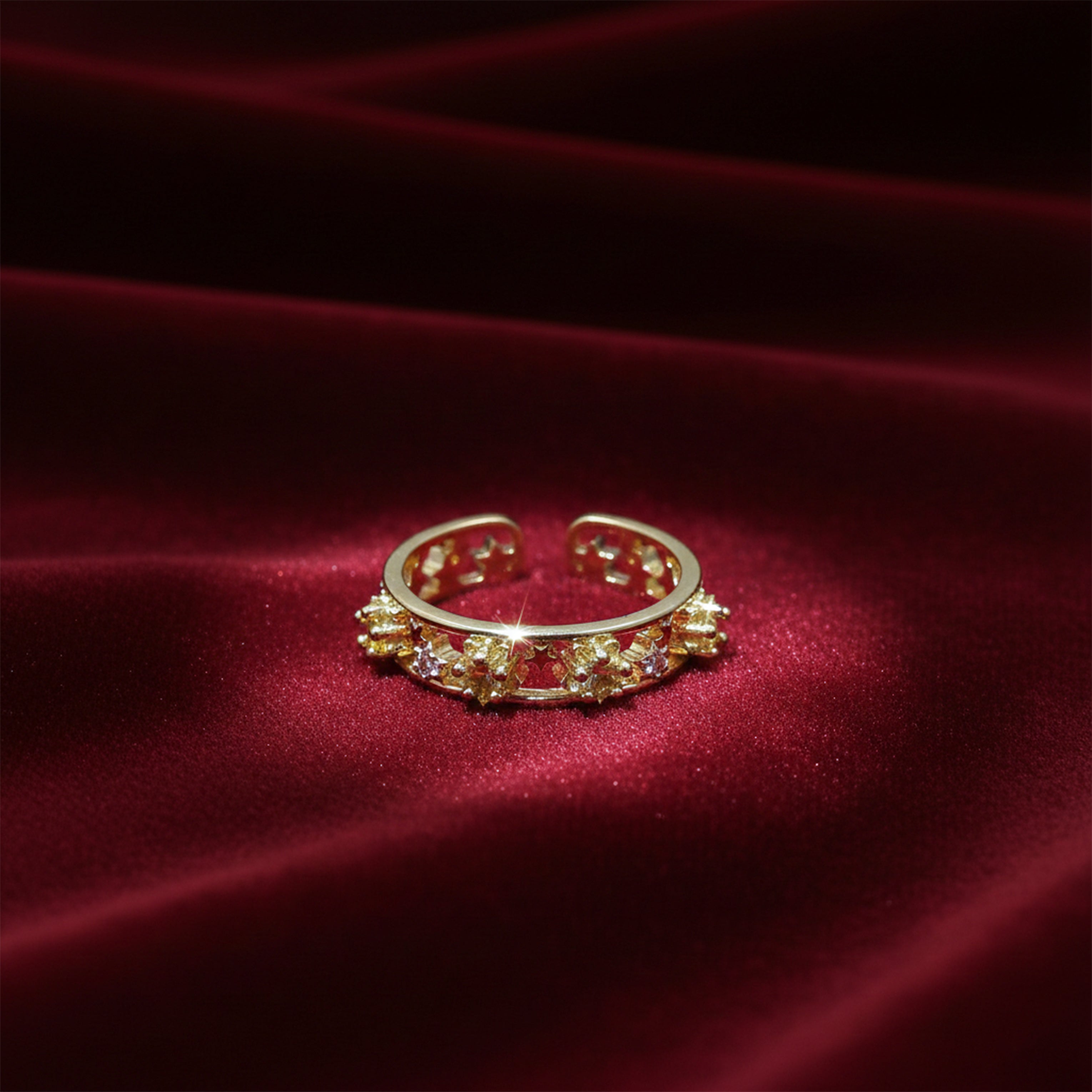 Aurora Sparkle Gold Ring