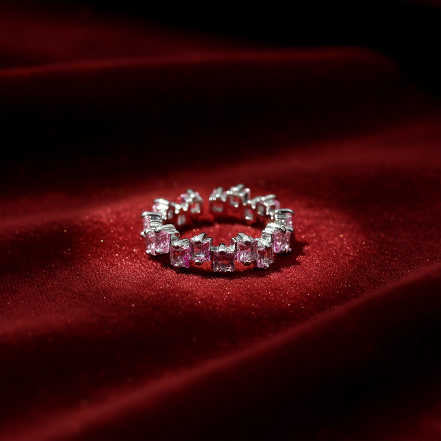 Aurora Pink Diamond Circle Ring