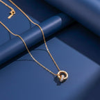Nandini Roman Letter Gold Necklace