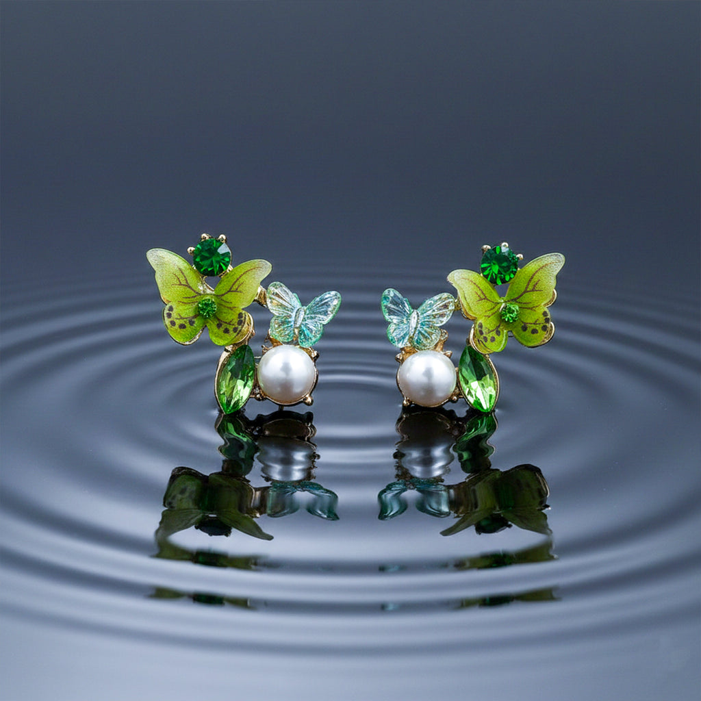 Butterfly Pearl Elegance Earrings