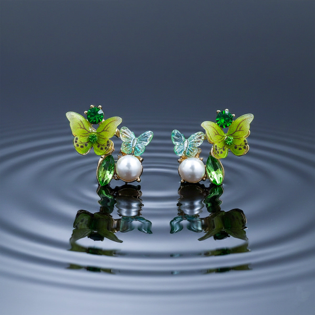 Butterfly Pearl Elegance Earrings