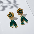 Luxury Bloom Floral Ribbon Earrings