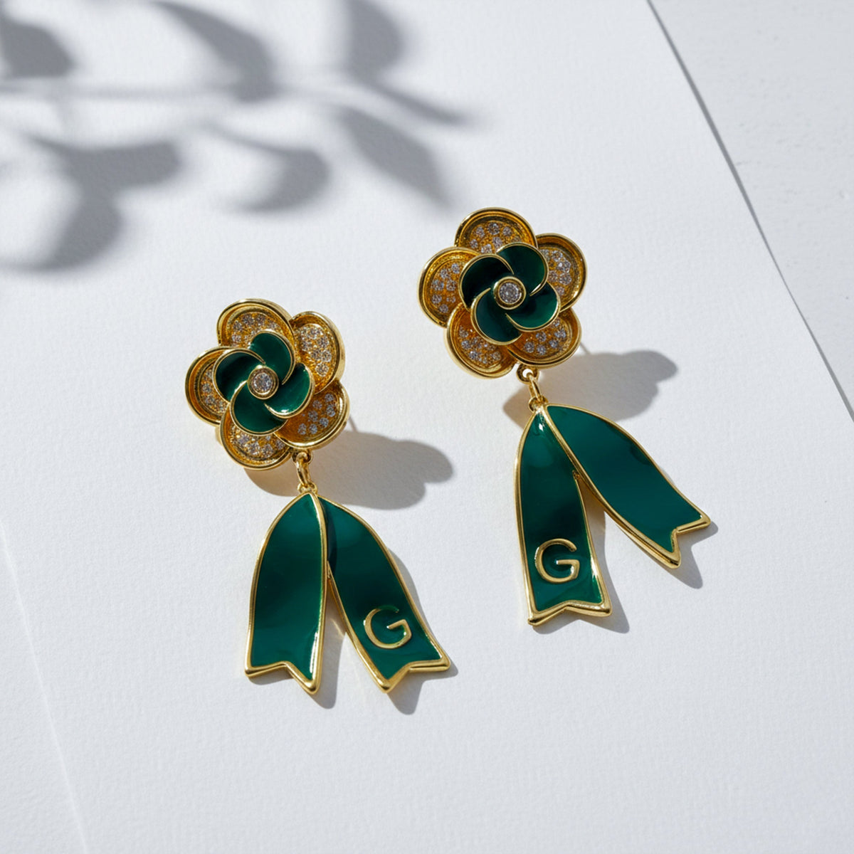 Luxury Bloom Floral Ribbon Earrings