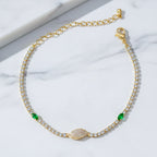 Regal Green Aura Diamond Bracelet