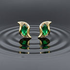 Velvet Green Luxe Curve Earrings