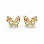 Luxury Crystal Butterfly Gold Earrings