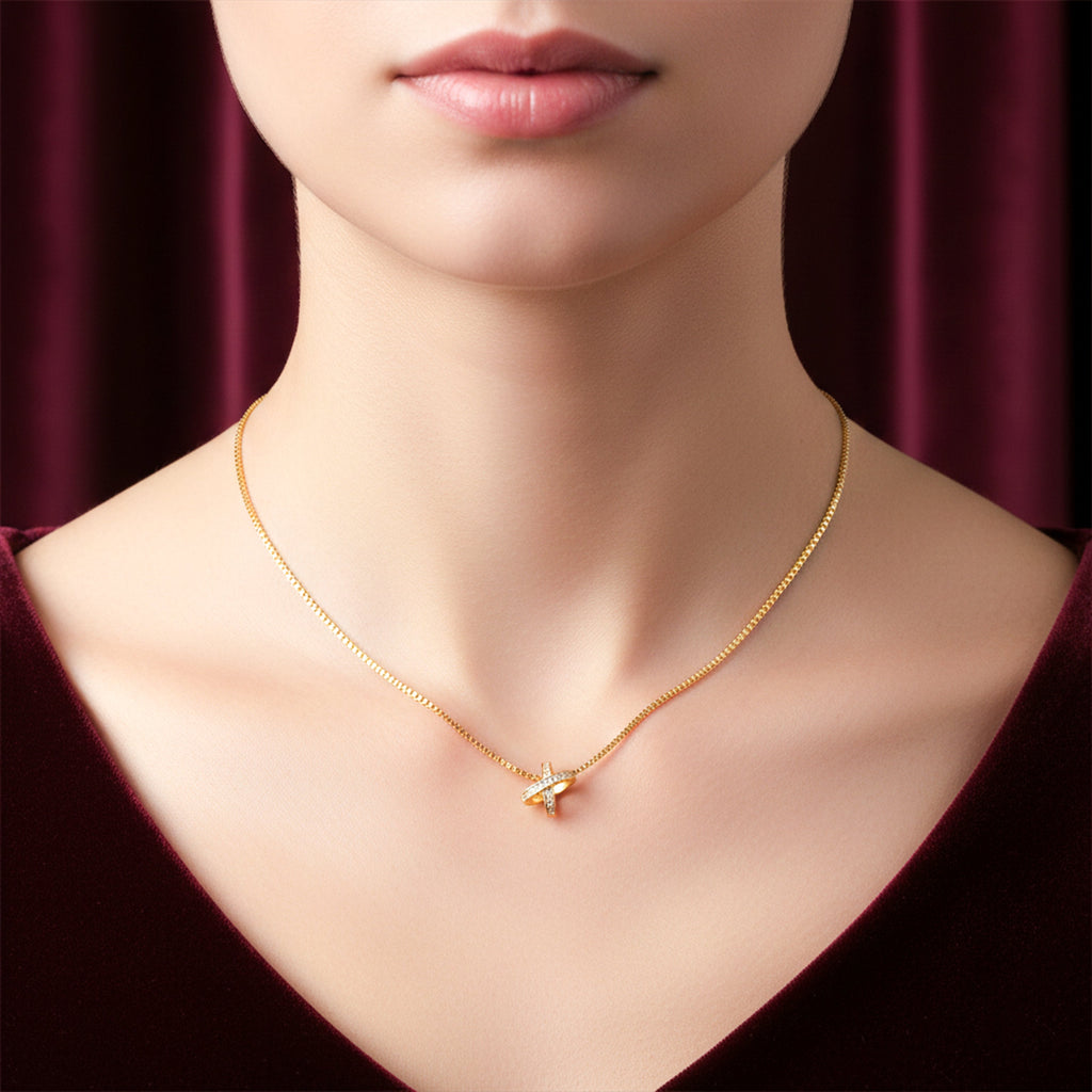 Infinity Cross Diamond Necklace