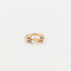 Twin Butterfly Crystal Gold Ring