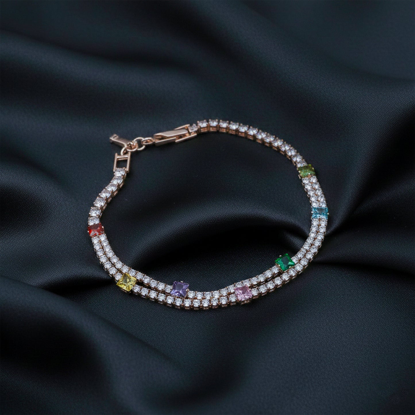 Luxury Rainbow Tennis Bracelet