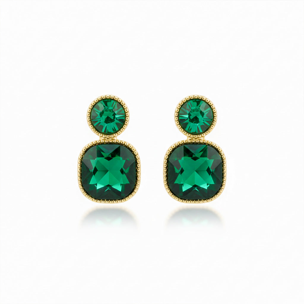 Green Gemstone Earrings