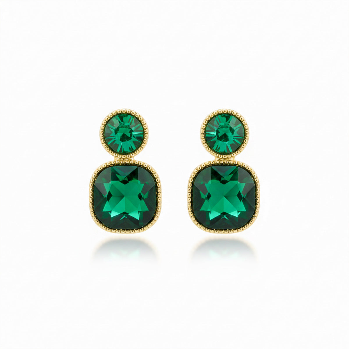 Green Gemstone Earrings