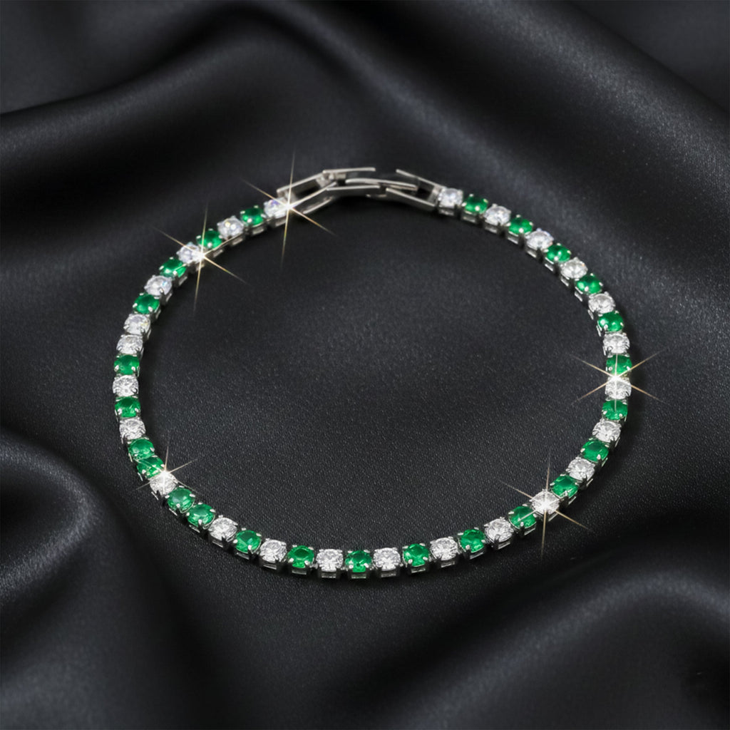 Crown Diamond Tennis Bracelet