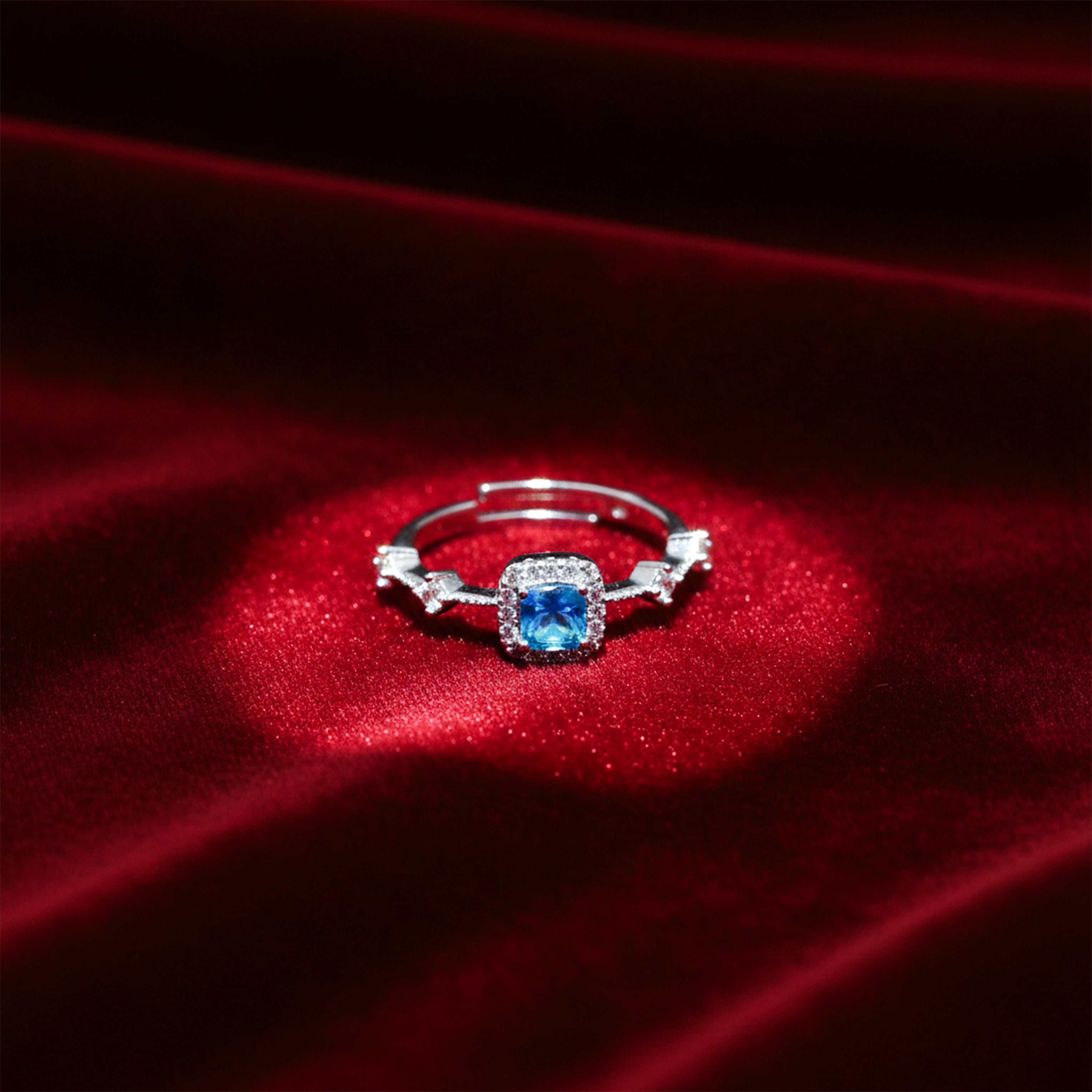 Ocean Sapphire Diamond Ring