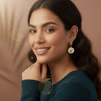 Evil Eye Round Earrings