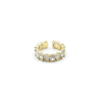 Opaline Luxe Zircon Adjustable Ring