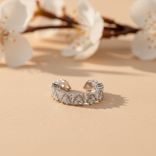 Celestia Spark Zircon Open Ring