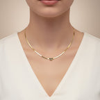 Dainty Minimal Flower Gold Chain Necklace