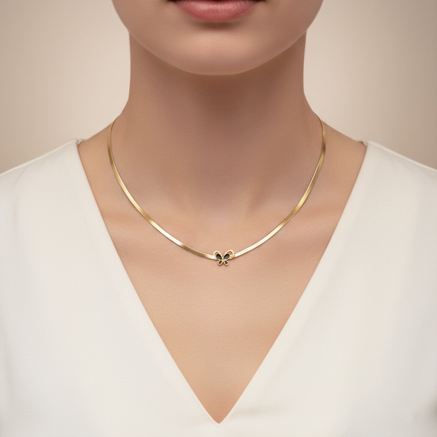 Dainty Minimal Flower Gold Chain Necklace
