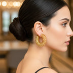 Spiral Gold Hoop Earrings
