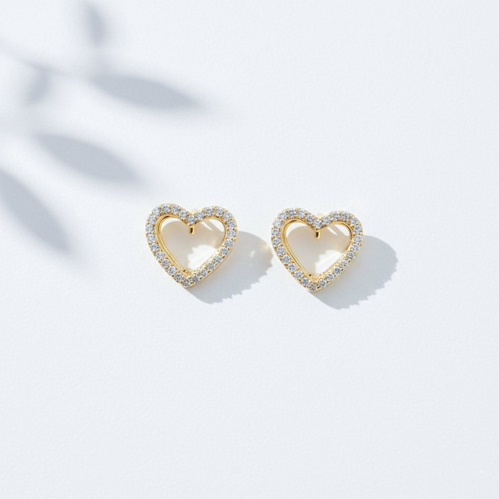 Celestia Love Crystal Heart Earrings