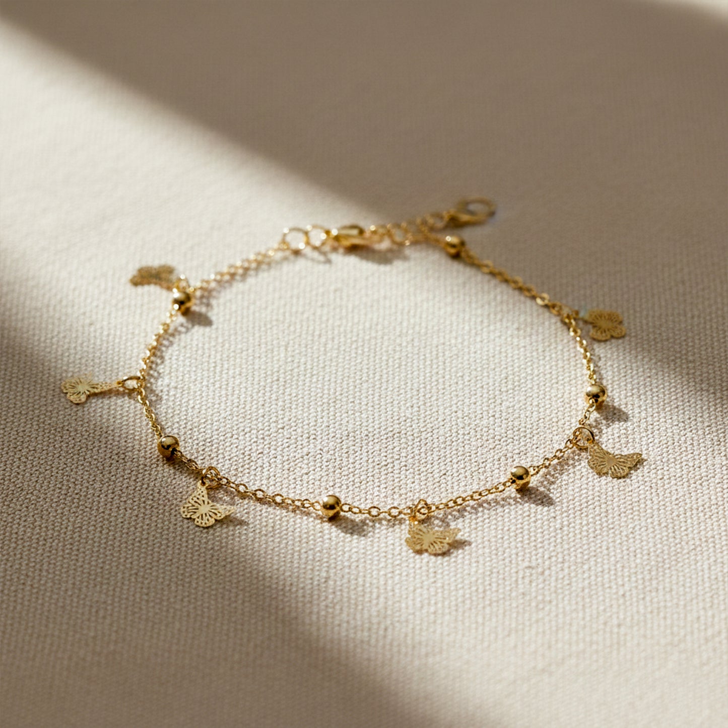 Veloura Butterfly Charm Anklet