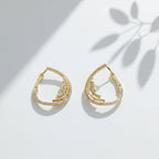 Elite Halo Zircon Hoop Earrings