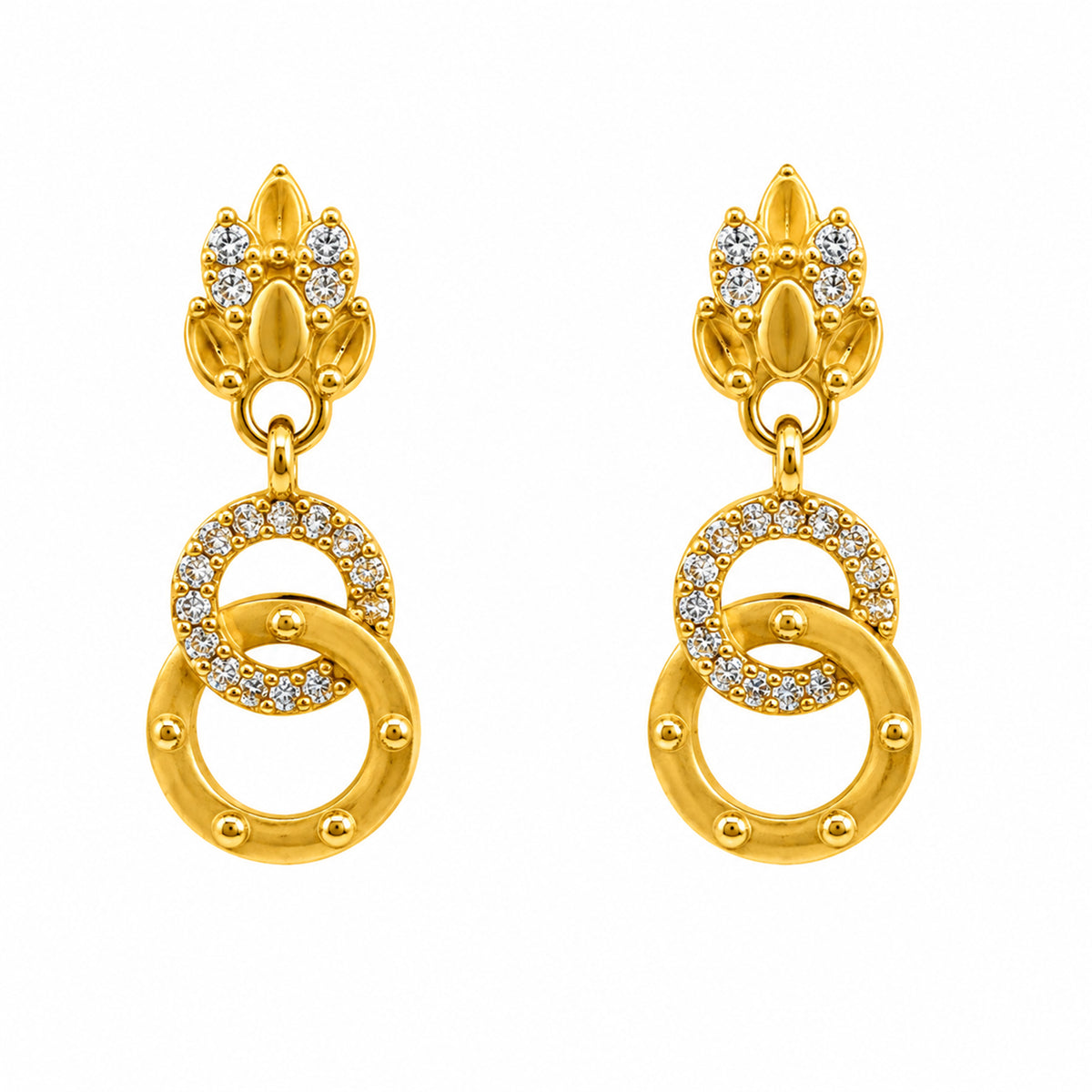 Sunehri Twist Earrings