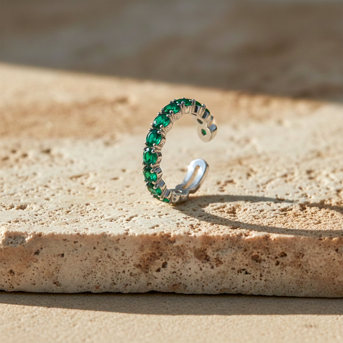 Prestige Green Stone Eternity Ring