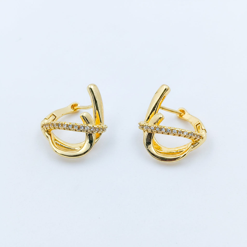 Royal Infinity Twist Gold Earrings