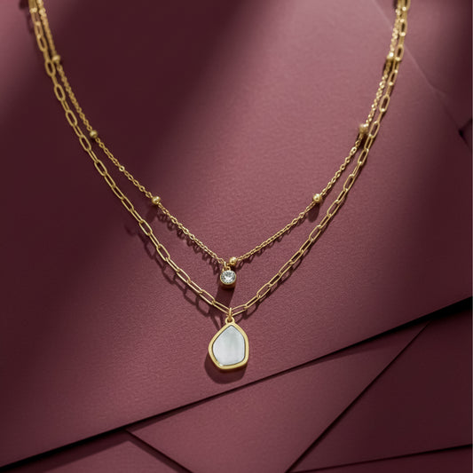 Veloura Luxe Double Layer Gold Pendant